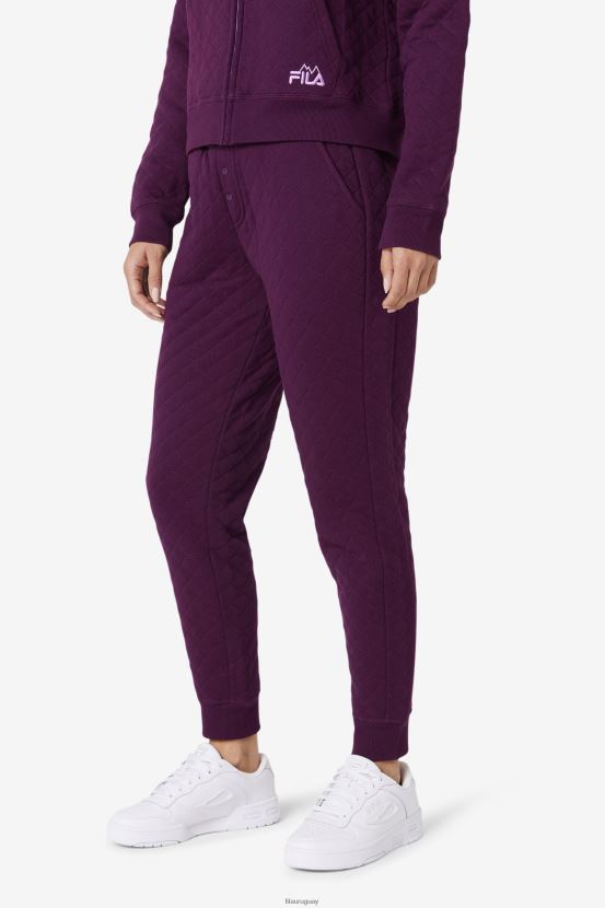 remolacha encurtida/pétalo de azafrán FILA Joggers acolchados de talle alto finley fila de pétalos de remolacha/crocus encurtidos 6L8PR21649