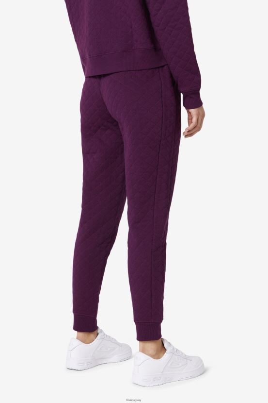 remolacha encurtida/pétalo de azafrán FILA Joggers acolchados de talle alto finley fila de pétalos de remolacha/crocus encurtidos 6L8PR21649