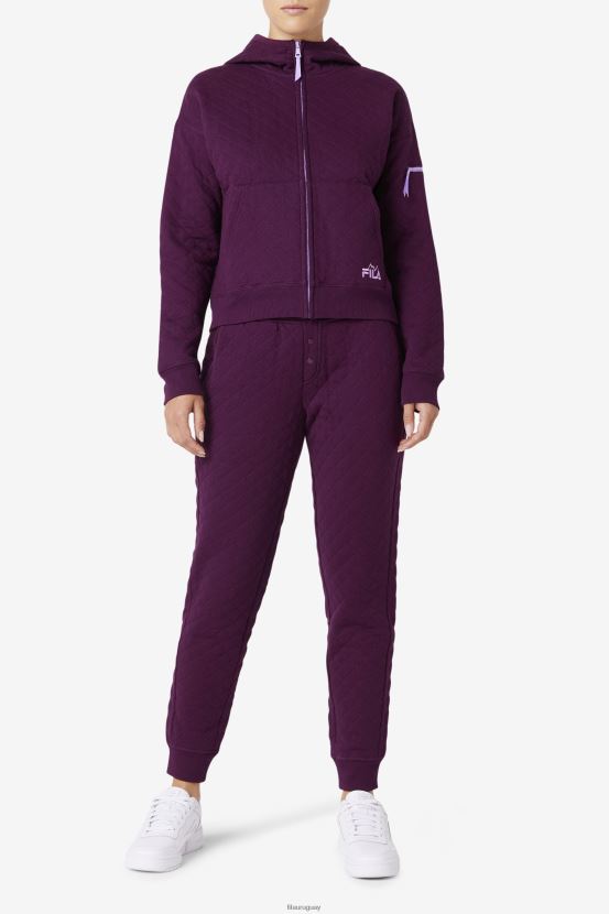 remolacha encurtida/pétalo de azafrán FILA Joggers acolchados de talle alto finley fila de pétalos de remolacha/crocus encurtidos 6L8PR21649