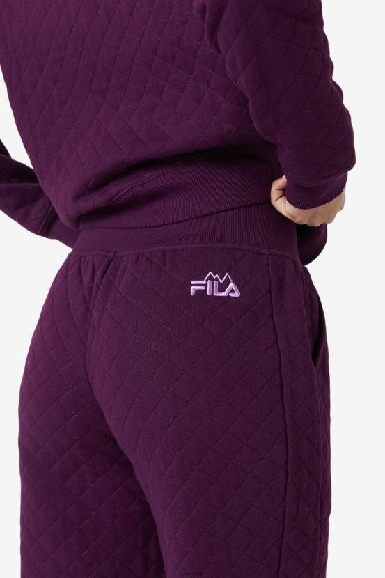 remolacha encurtida/pétalo de azafrán FILA Joggers acolchados de talle alto finley fila de pétalos de remolacha/crocus encurtidos 6L8PR21649