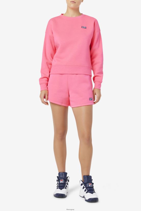 rosa FILA fila diara shorts de talle alto rosa 6L8PR21687