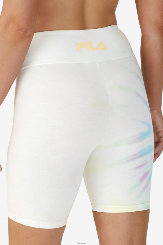 teñido anudado doble crema FILA shorts ciclistas taima tie dye fila double cream tie dye 6L8PR21676