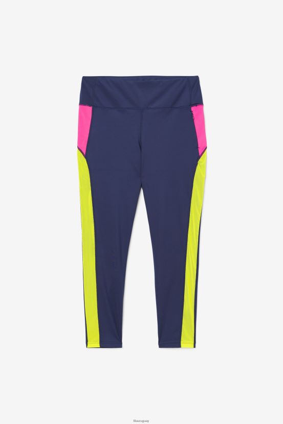 azul marino/rosa brillante/azufre FILA leggings fila 7/8 en contraste azul marino/rosa brillante/azufre forza 6L8PR21980
