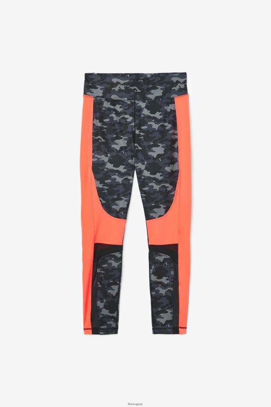 camuflaje oscuro/coral intenso/negro FILA legging forza color block fila dark camo/hot coral/black 6L8PR22000