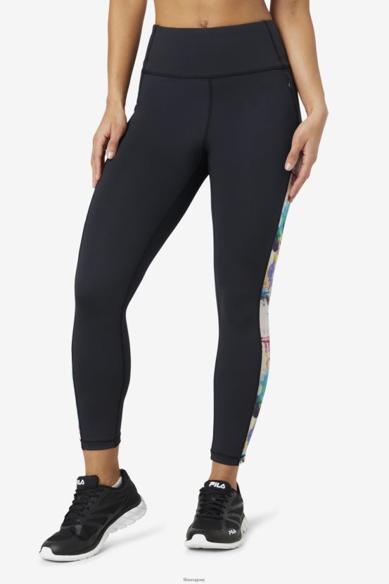 negro/teñido anudado FILA leggings fila forza contrast 7/8 negro/teñido anudado 6L8PR21965
