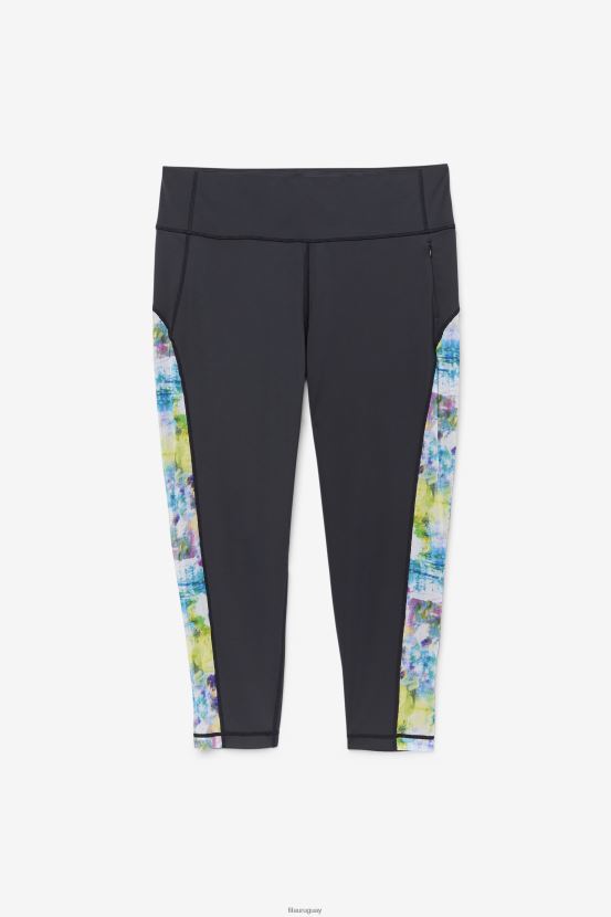 negro/teñido anudado FILA leggings forza contrast 7/8 negro/teñido anudado fila 6L8PR21979