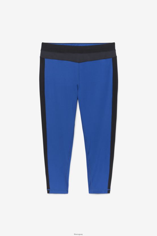 peonía azul marino/negro FILA Legging de cintura alta con textura forza fila navy peony/black 6L8PR21994