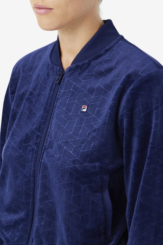 Armada FILA chaqueta deportiva de velour zenaida azul marino fila 6L8PR21505