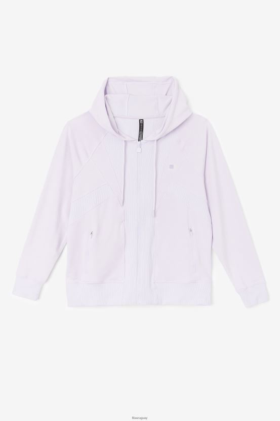 azul lavanda FILA fila fi-lux textura sudadera con capucha y cremallera azul lavanda 6L8PR21885