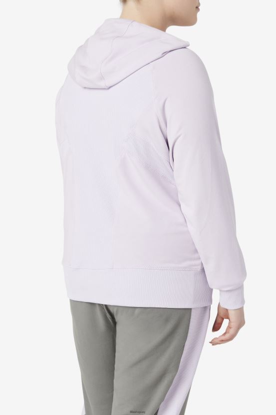 azul lavanda FILA fila fi-lux textura sudadera con capucha y cremallera azul lavanda 6L8PR21885