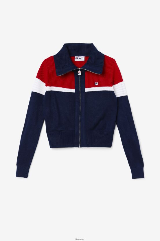 azul marino/rojo/blanco FILA cárdigan fila jill azul marino/rojo/blanco 6L8PR21521