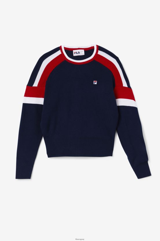 azul marino/rojo/blanco FILA frankie knit crew fila azul marino/rojo/blanco 6L8PR21490