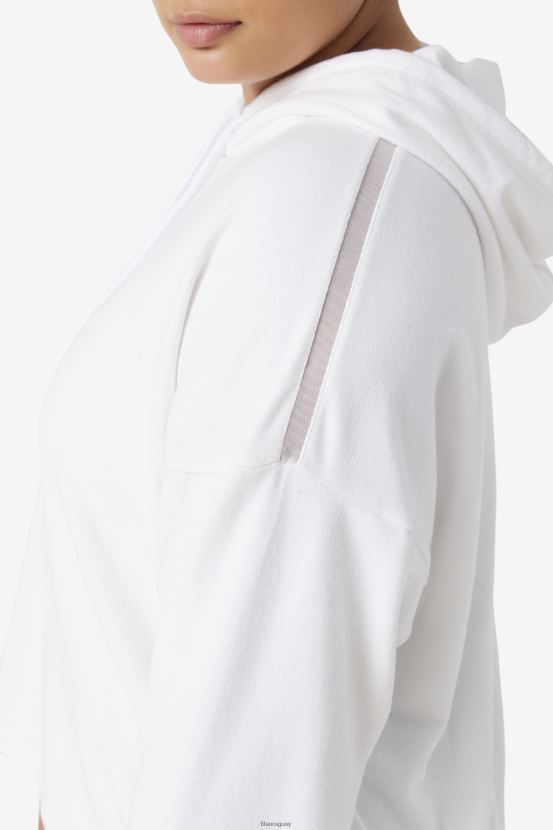 blanco FILA fila fi-lux sudadera con capucha corta blanca 6L8PR21891