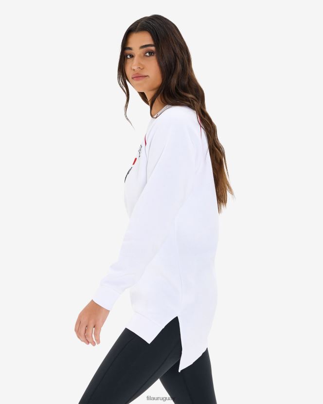 blanco FILA túnica fila amara crew blanca para mujer 6L8PR22959