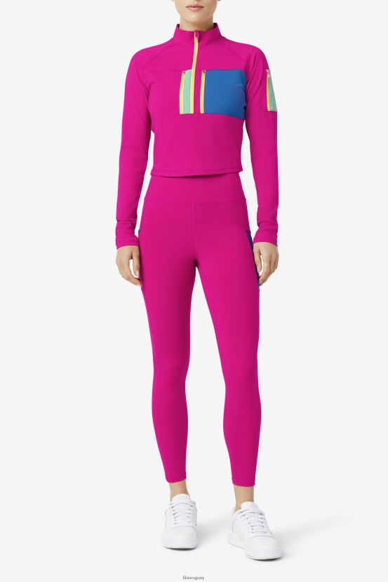 festival fucsia FILA festival fucsia fila teaganne performance half zip 6L8PR21383