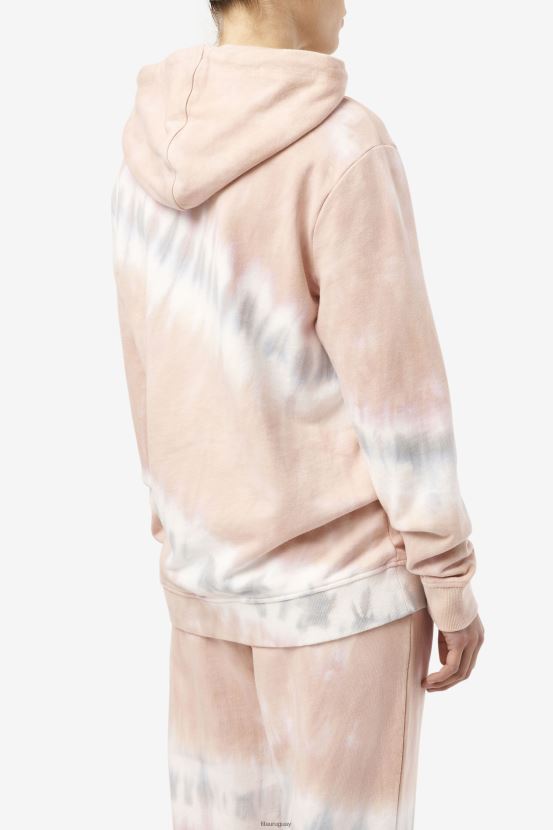 gardenia/blanco/bloque belga FILA fila aerolynn sudadera con capucha tie-dye gardenia/white/belgian block 6L8PR21531