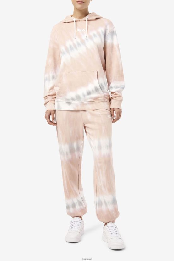 gardenia/blanco/bloque belga FILA fila aerolynn sudadera con capucha tie-dye gardenia/white/belgian block 6L8PR21531