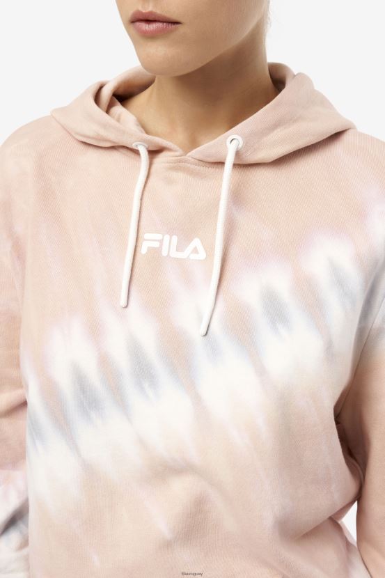 gardenia/blanco/bloque belga FILA fila aerolynn sudadera con capucha tie-dye gardenia/white/belgian block 6L8PR21531