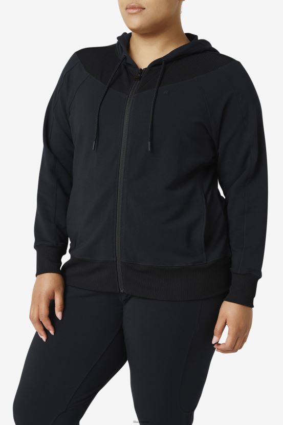 negro FILA sudadera fi-lux slim con cremallera completa fila negro 6L8PR21886