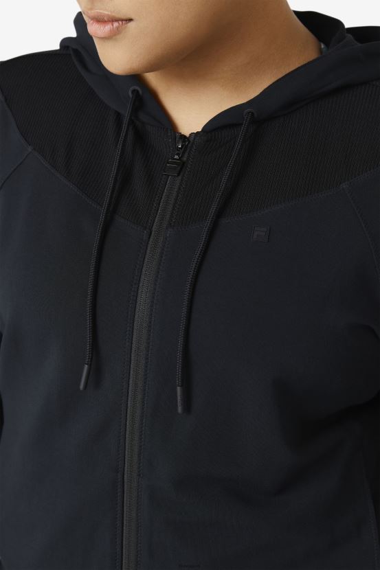negro FILA sudadera fi-lux slim con cremallera completa fila negro 6L8PR21886