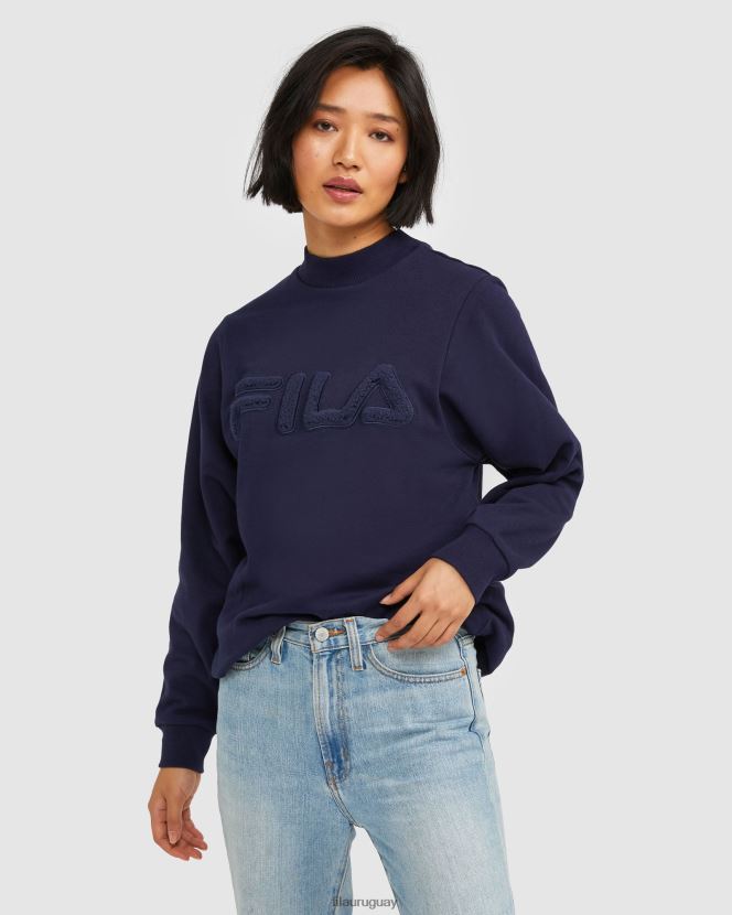 nueva marina FILA sudadera fila new azul marino dana 2.0 hi-lo para mujer 6L8PR22968