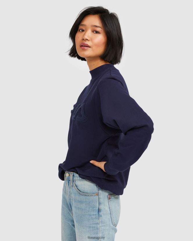 nueva marina FILA sudadera fila new azul marino dana 2.0 hi-lo para mujer 6L8PR22968