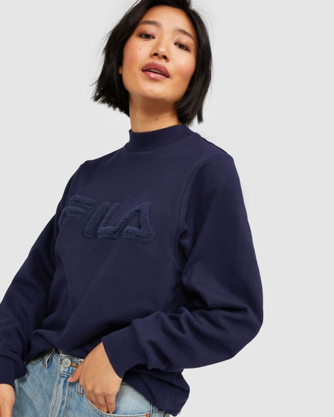 nueva marina FILA sudadera fila new azul marino dana 2.0 hi-lo para mujer 6L8PR22968