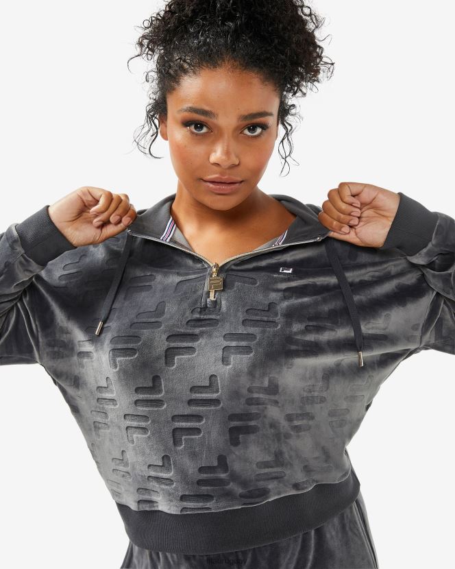 ostra negra FILA fila aspena qtr zip mujer negras oyster 6L8PR22967