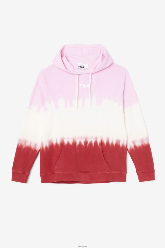 pirueta/blanco/rojo tierra FILA fila pirouette/white/earth red aerolynn sudadera con capucha tie-dye 6L8PR21534