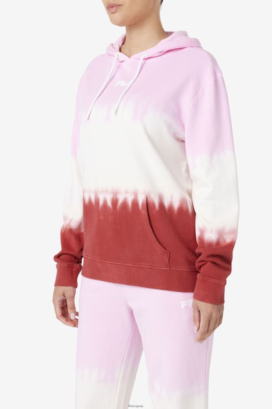pirueta/blanco/rojo tierra FILA fila pirouette/white/earth red aerolynn sudadera con capucha tie-dye 6L8PR21534