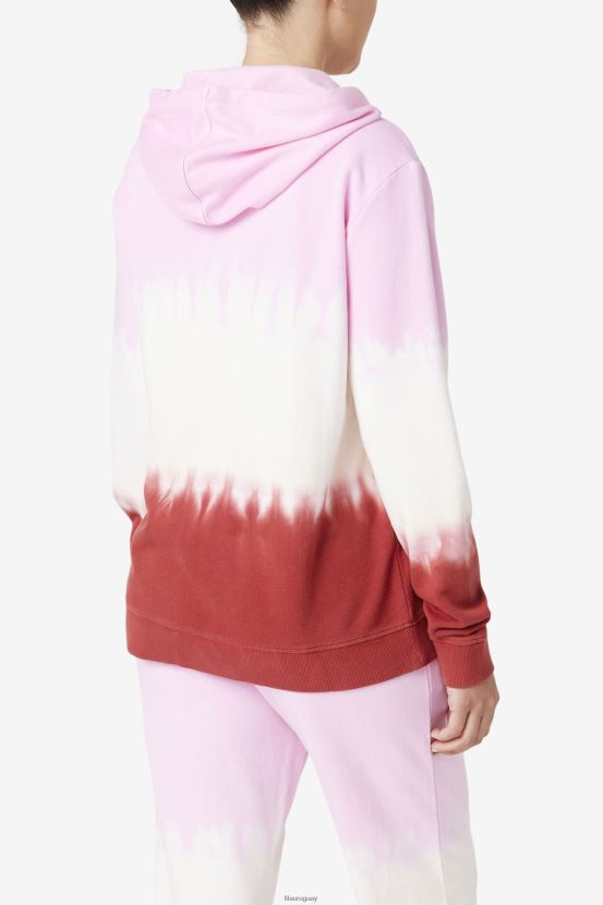 pirueta/blanco/rojo tierra FILA fila pirouette/white/earth red aerolynn sudadera con capucha tie-dye 6L8PR21534