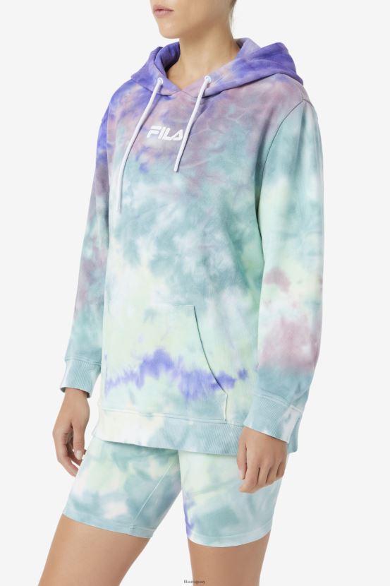teñido anudado azul aruba FILA sudadera con efecto tie-dye azul aruba de fila aerolynn 6L8PR21527