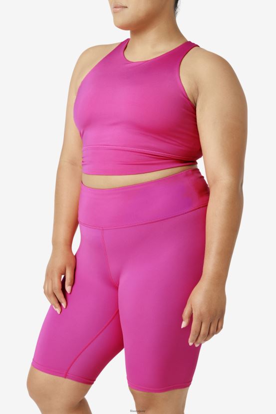 Rosa brillante FILA Sujetador deportivo fila uplift rosa brillante con cuello alto 6L8PR21839