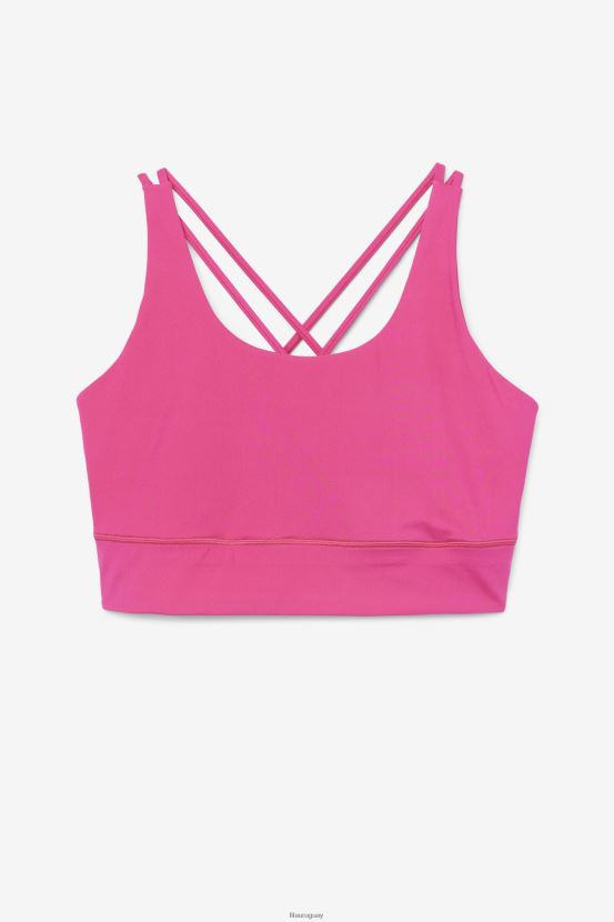 Rosa brillante FILA Top sujetador fila uplift rosa brillante con espalda cruzada 6L8PR21827