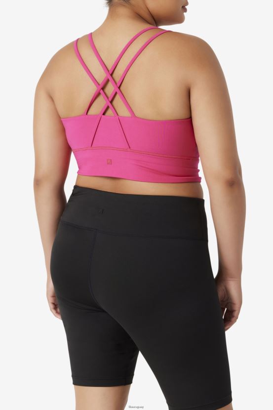 Rosa brillante FILA Top sujetador fila uplift rosa brillante con espalda cruzada 6L8PR21827