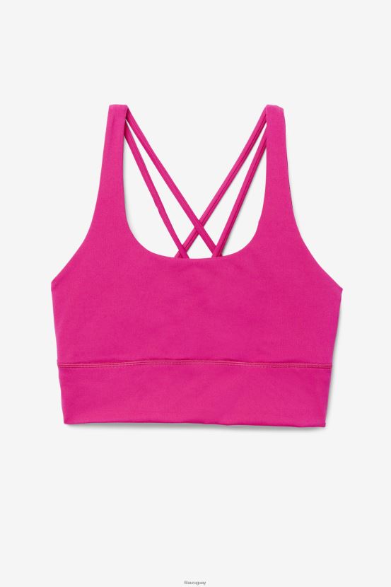 Rosa brillante FILA fila uplift top sujetador con espalda cruzada rosa brillante 6L8PR21789