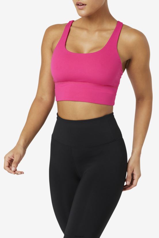 Rosa brillante FILA fila uplift top sujetador con espalda cruzada rosa brillante 6L8PR21789