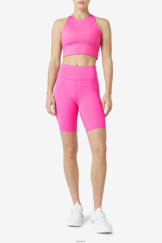 Rosa brillante FILA sujetador deportivo fila uplift cuello alto rosa brillante 6L8PR21813
