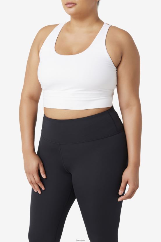 blanco FILA top sujetador con espalda cruzada uplift fila blanco 6L8PR21826