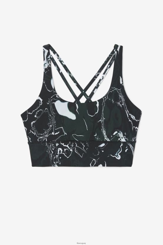 mármol negro FILA top sujetador uplift espalda cruzada fila mármol negro 6L8PR21787
