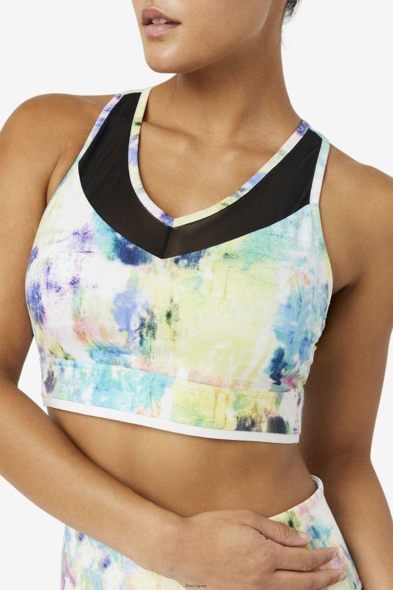 teñido anudado/negro/blanco FILA Top tipo sujetador con espalda cruzada y efecto tie-dye/negro/blanco de fila 6L8PR21804