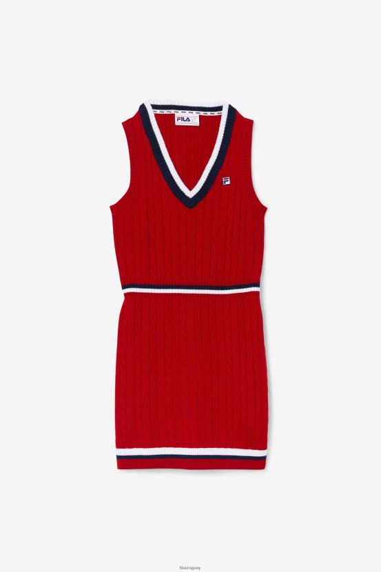 rojo FILA vestido de punto suéter darian rojo fila 6L8PR21542