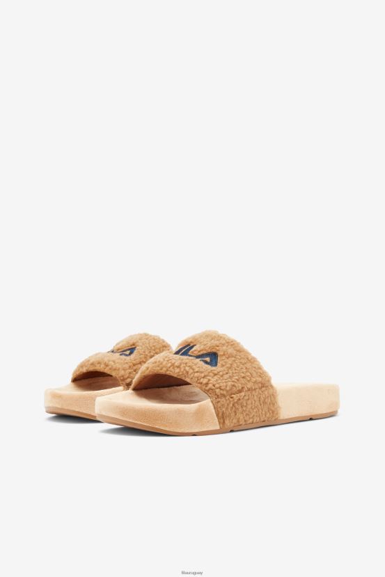 beige/azul marino/rojo FILA fila fuzzy drifter mujer beige/navy/red 6L8PR21354
