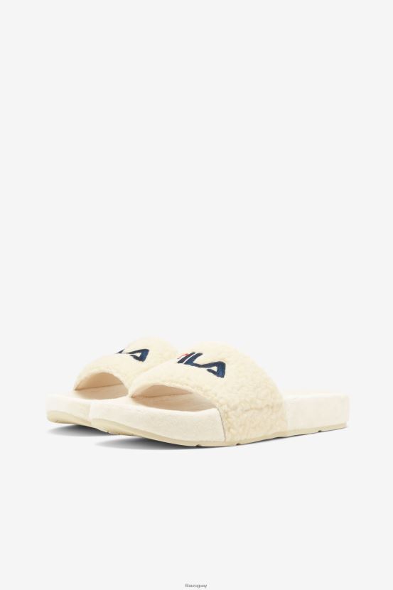 crema/azul marino/rojo FILA crema/azul marino/rojo fila fuzzy drifter para mujer 6L8PR21353
