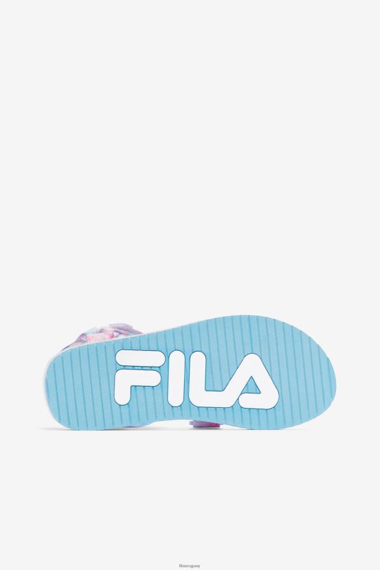 multicolor/blanco/violeta jaspeado FILA drifter ts tie dye fila multi/white/purple heather para mujer 6L8PR21358