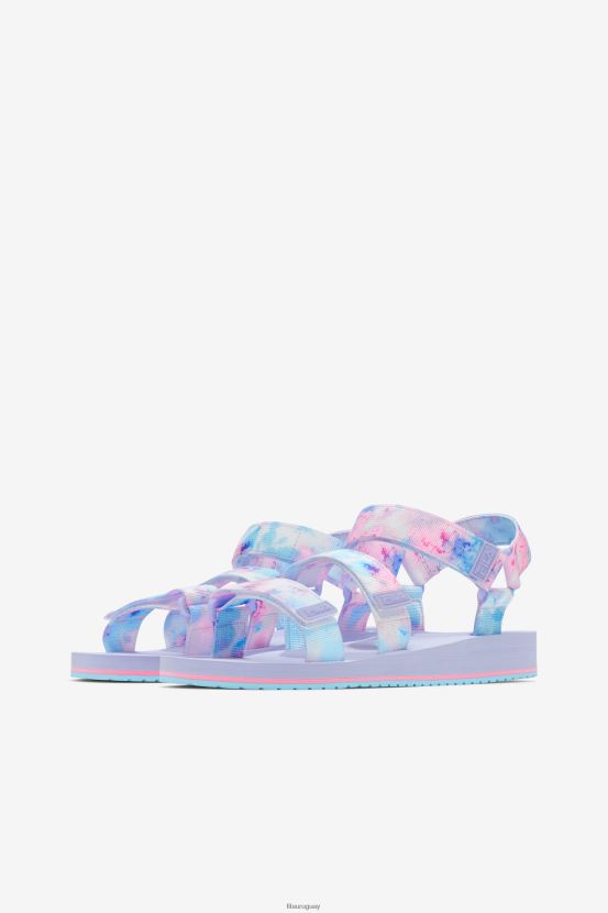 multicolor/blanco/violeta jaspeado FILA drifter ts tie dye fila multi/white/purple heather para mujer 6L8PR21358