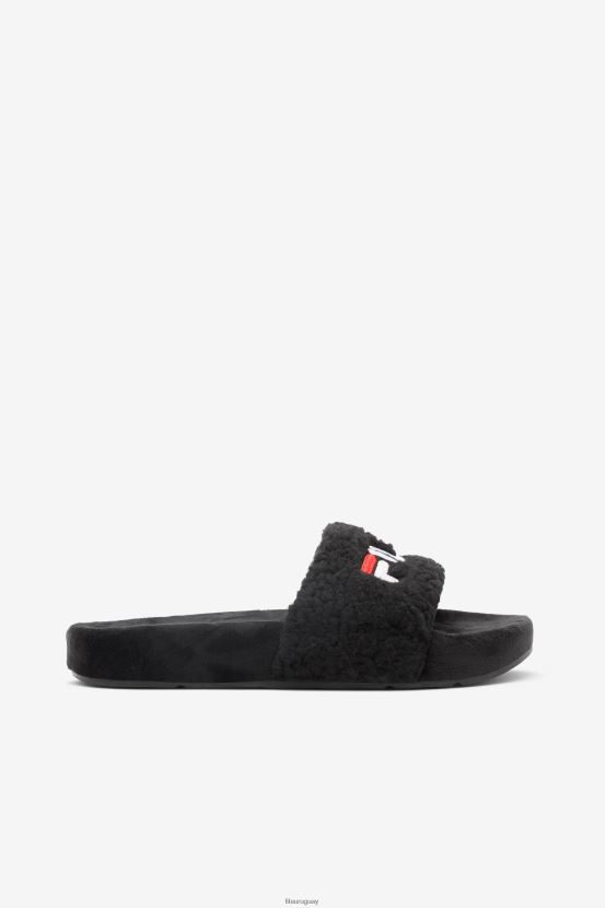 negro/rojo/blanco FILA fila fuzzy drifter mujer negro/rojo/blanco 6L8PR21351