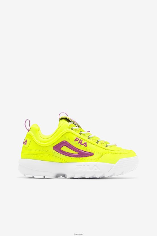 amarillo/flor de orquídea/blanco FILA fila disruptor 2 premium amarillo/flor orquídea/blanco para mujer 6L8PR21169