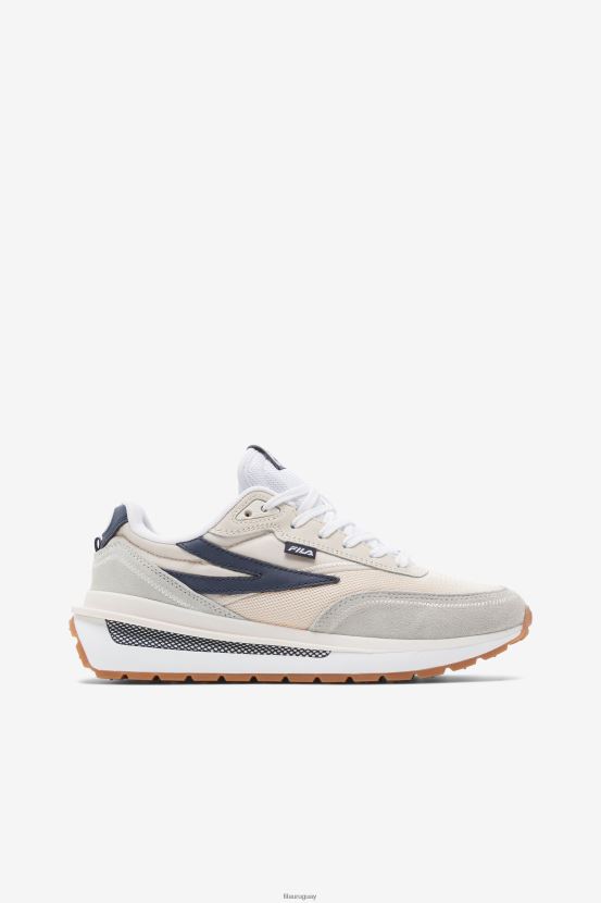 arena blanqueada/azul marino/blanco FILA whited sand/navy/white fila mujer renno 6L8PR21221