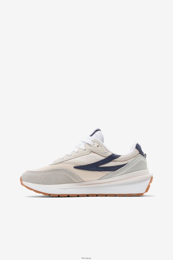 arena blanqueada/azul marino/blanco FILA whited sand/navy/white fila mujer renno 6L8PR21221